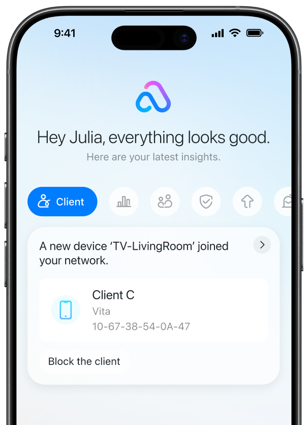 Aireal Chat Interface on iPhone