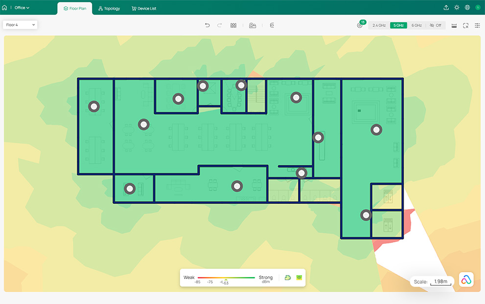 Wi-Fi coverage visualization