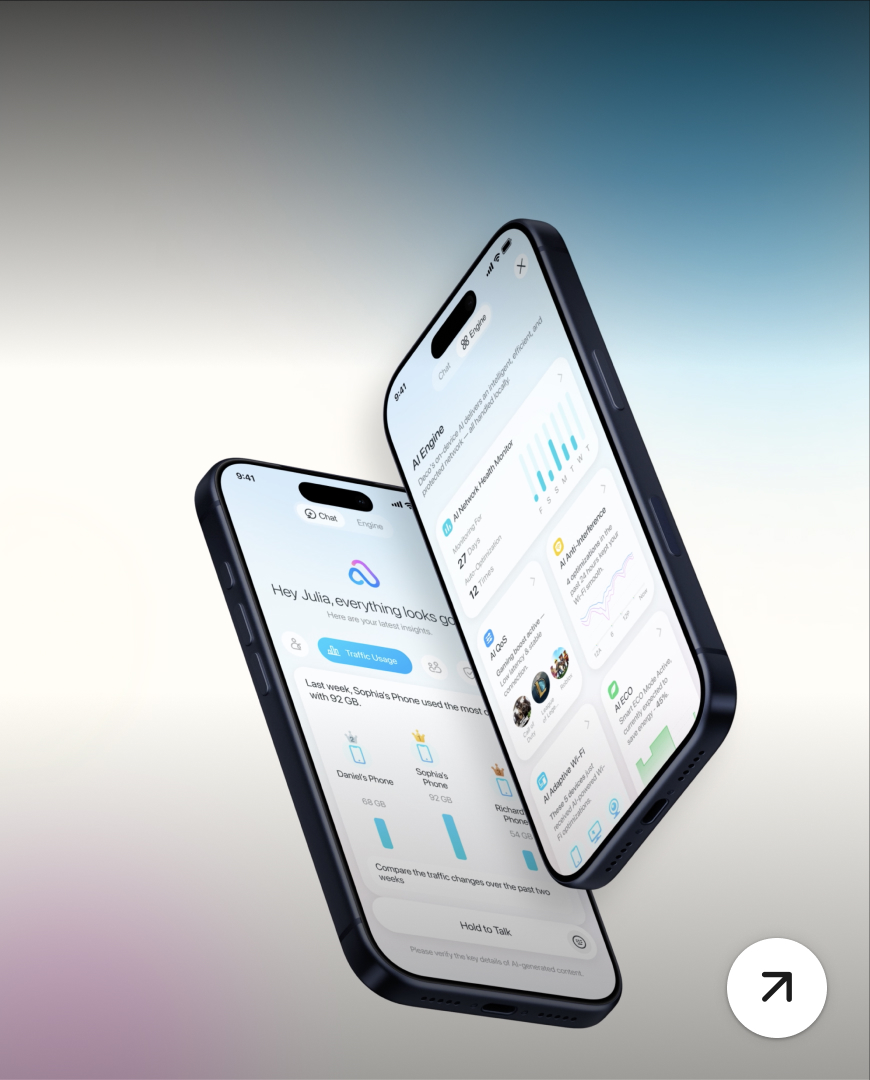 two phones displaying AIReal dashboards