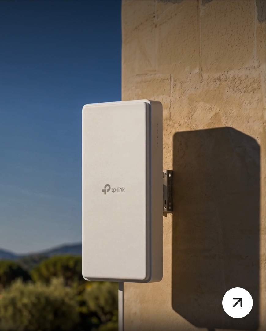 Router installed outdoors