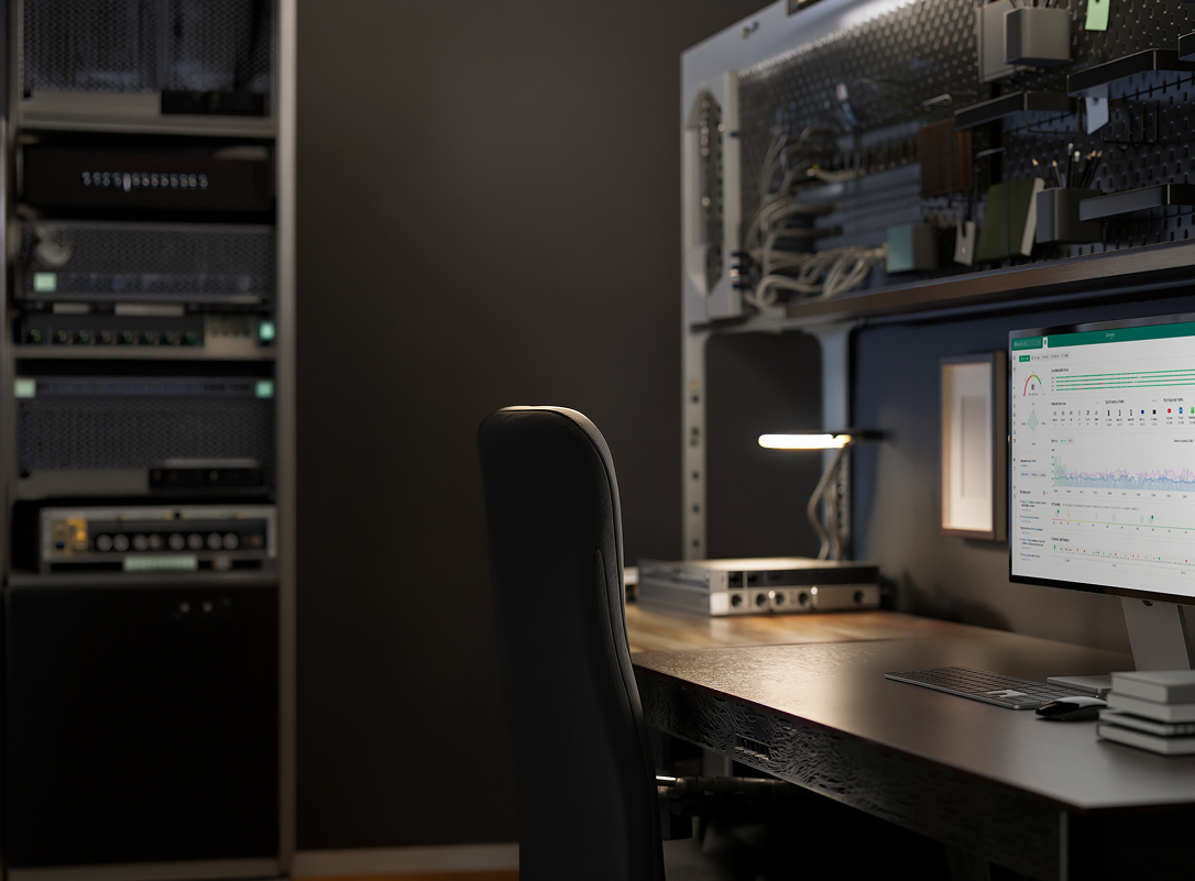 Homelab rack and desk setup